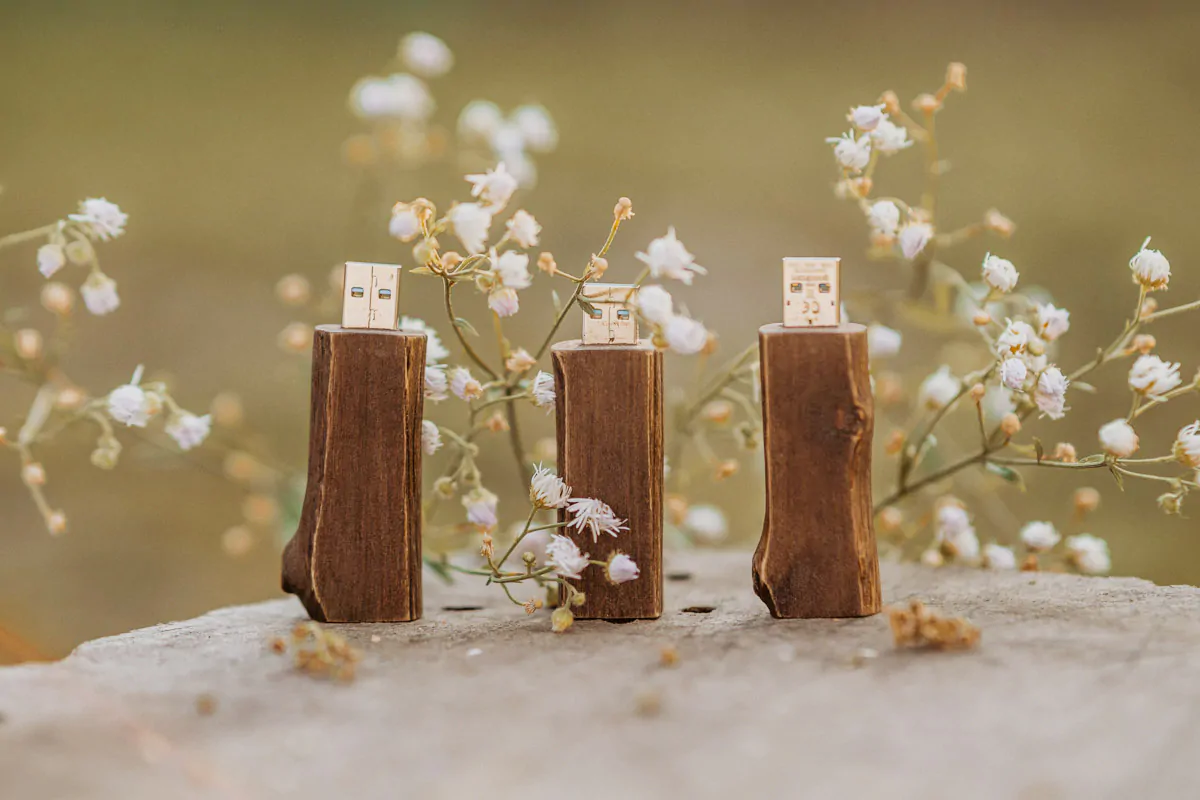 Wooden flat USB flash drive 16-128gb 3.0