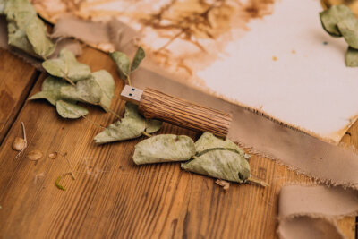 Wooden twig flash drive 16-128gb 3.0
