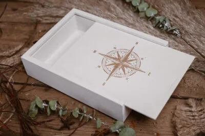 Wooden slide box for photos 13x19cm