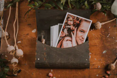 Drewniana Koperta z USB XS 10x15-12