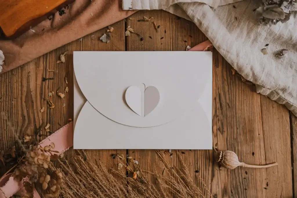 White envelope for photos 13x19 cm